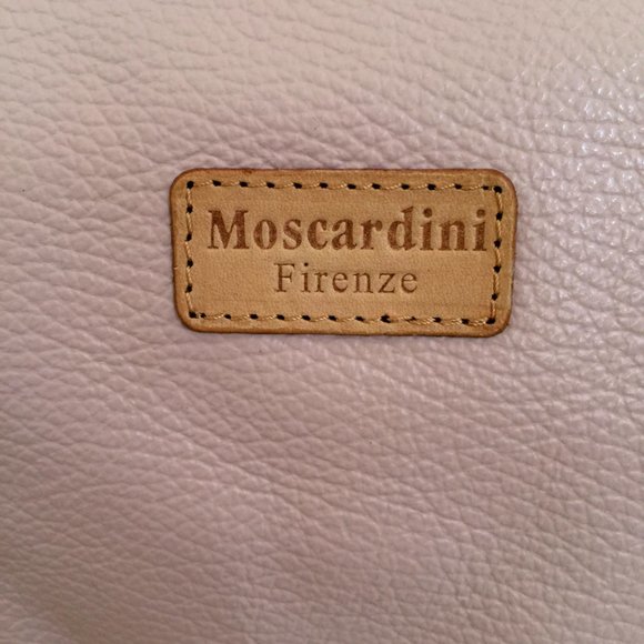Moscardini Fienze ITALY Cosmetic Bag Pouch Wristlet Made Up Case PINK 10x7" NEW - Picture 3 of 9
